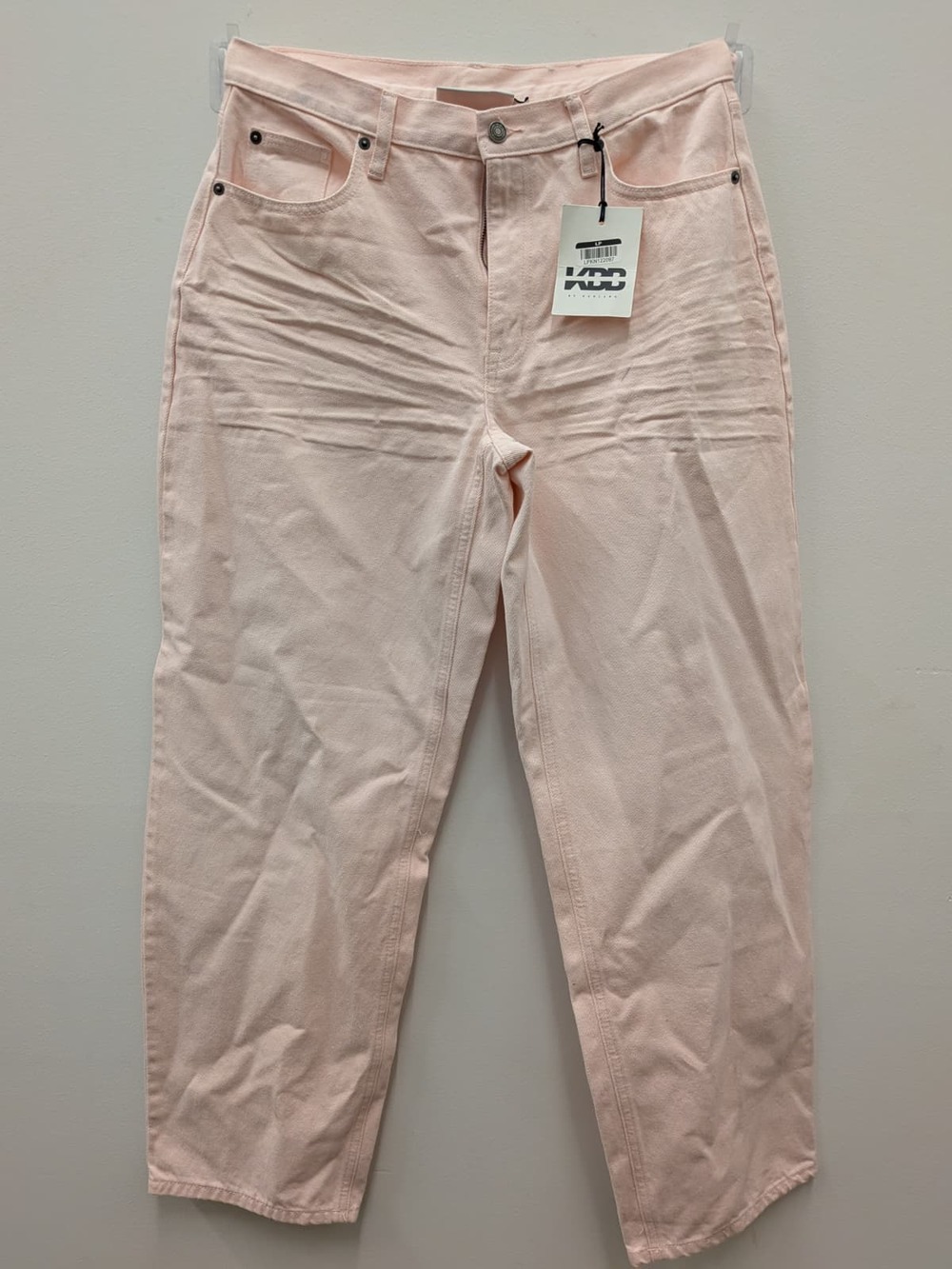 KBB By Kahlana Women’s Pink Straight Leg Jeans Size 8 High Rise Denim Pants NWT